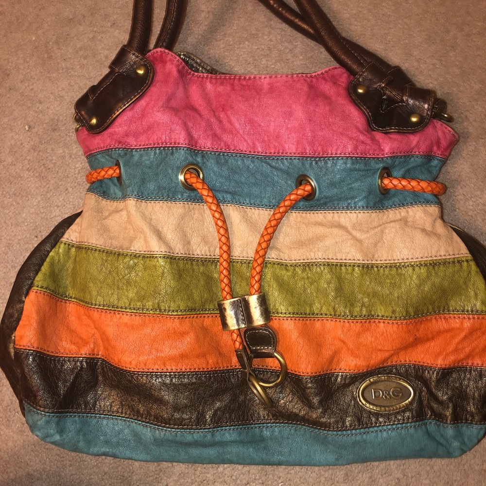 Dolce & Gabbana Multi-Colored Leather Tote Bag